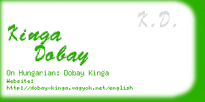 kinga dobay business card